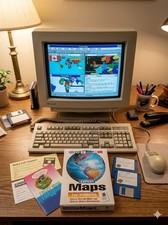 Vintage Expert Maps for Windows 3.1 1993 Floppy Disk Big Box Set Expert Software picture