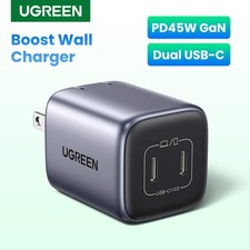 UGREEN 45W GaN USB Charger - Fast Charging with Dual USB-C Ports picture