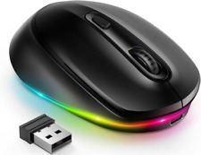 seenda Rechargeable Wireless Mouse -Light Up Black for laptop  picture