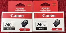 Two Canon Pixma 240 XL Black Ink Cartridges (Lot Of 2) - NEW 240XL  picture