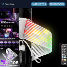 RGB Cable Cover with 108 Addressable LEDs, ARGB Sync for Motherboard & GPU, 5V 3 picture