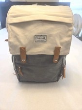 Uniwalk Backpack Grey Nylon Cream Canvas w/iPad Cover 14