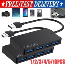 4 Port Hub Splitter For PC Mac MacBook Notebook Laptop Desktop Portable lot picture