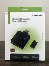 IOGEAR GCS52DP 2-Port USB DisplayPort KVM Switch 4K Built-in Cables New Open Box picture