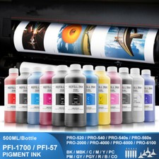 12*500ML Pigment Ink For Canon PFI-1700 PFI-57 PRO-520 540 PRO-2000 PRO-4000 picture
