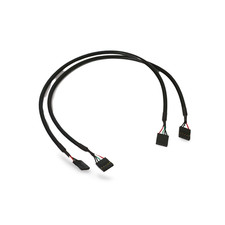 6in USB Header Cable 5 Pin 1x5 Case to Mainboard Internal Cable 2 Pack - Black picture