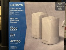 Linksys 2 Pack Velop Home Wi-Fi System tri-band series up tp 3000 SQ FT picture