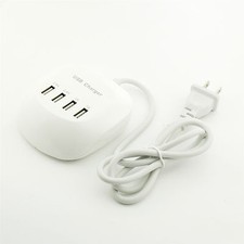 1pc 4-Port Fast USB Charging Station Power Adapter Travel Desktop Charger Hub US picture
