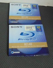 New Lot Of 2 Sony Blu-Ray Disc BD-RE 25 GB/Go 1x-2X Rewritable Sealed picture