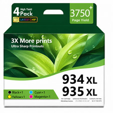 934XL Black 935XL Ink Cartridge (4-Pack) for HP Officejet Pro 6230 6830 6835 picture