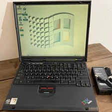 IBM ThinkPad A21e 128MB RAM 20GB HDD Windows 98 SE Working Battery Charger #29 picture