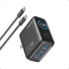 Anker Charger, 100W Max Ultra-Compact 3-Port GaN USB C Charger Block picture
