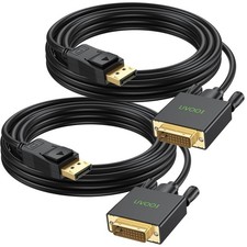 2 PCS 10 FT DisplayPort To DVI Cable Cord Male To Male PC Monitor Projector picture
