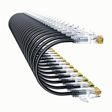 24 Pack 0.5Ft Cat6a Patch Cables Slim  Flexible Ethernet Cable 10G 550MHZ picture