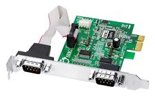 SIIG CyberSerial Dual RS-232 9-Pin PCIe Card Adapter w/ 16950 UART JJ-E10D11-S3 picture
