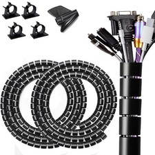 Fanoshon Large PC Cable Management Tube Sleeve Under 28MM-2PACK, Black 05  picture