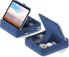 KDD Tablet Pillow Stand with Storage, Foldable Ipad Holder for Lap, Desk and Bed picture