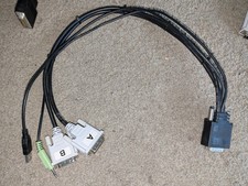 LFH-60 60-Pin Male to Dual DVI-D USB Audio Breakout Cable Dual Monitor Adapter picture
