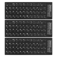 Japanese Keyboard Sticker Black Background W White Lettering 3Pcs picture