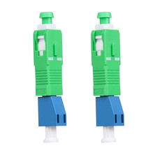 2 Pc Single Mode SC/APC Male to LC/UPC Female Adapter 9/125Um Hybrid Optical picture