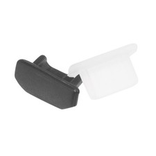 20pcs Silicone Micro USB Port Cover Protector 6.5mmx2.3mm Black Clear picture