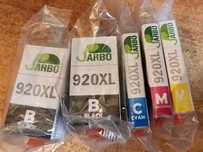 Lot 5 Jarbo Compatible Ink Cartridge Replacement HP 2 920 Xl B C M Y Black Cyan picture