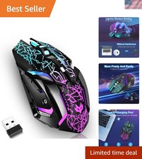 Wireless Gaming Mouse, Rechargeable Wireless Computer Mouse with Type-C Fast ... picture