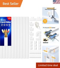 157in PVC Cord Covers - Easy Install Cable Hider for Classy Spaces picture