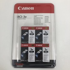 NEW SEALED Canon 3e BCI-3eBK FOUR-Pack 4479A279 Black Ink Cartridges HG28 picture