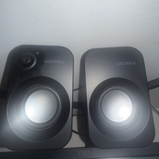 FUNLOGY funology Wired 2.0 Channel Computer Speakers Black w/ Volume Control picture