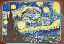 Vincent Van Gogh The Starry Night Laptop Sleeve Case Bag With Handles 12.5” X 9” picture