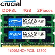 Crucial DDR3L 8GB Kit 2 x 4GB 1600MHz PC3L-12800 Laptop RAM Sodimm Memory 1.35V picture