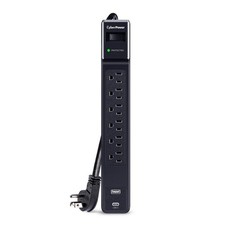 CyberPower CSP604UC 6-Outlet Surge Protector w/USB-A  USB-C Port, Black picture