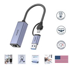 Durable USB 3.0 Ethernet Adapter with Aluminum Shell - Fast Network Connectivity picture