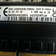 Corsair Vengeance LPX 64GB (2x32GB) DDR4-3200 DIMM RAM CMK32GX4M2E3200C16 picture