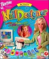 Barbie Nail Designer PC CD create print colorful personalized fingernail designs picture