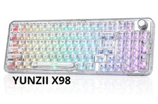 YUNZII Mechanical Keyboard X98 98% Layout Snow Switch RGB Wireless JP Used picture