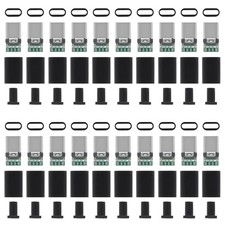 20 PCS USB 3.1 Type C Connector 24 Pins Male Jack Tail Plug Terminal Kit picture