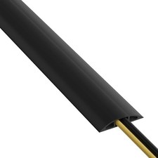 30ft Floor Cord Cover, Cable Protector, Wire Management, Black, Self-Adhesive picture