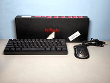 RedThunder K62 60% Wired Gaming Keyboard Mouse Combo -Black, RGB Backlights READ picture
