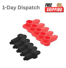 Recoil 10PK Silicone Terminal Covers Red/Black 3/8