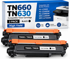 2 Pack TN660 High Yield Toner Cartridge for Brother tn-630 MFC-L2700DW printer picture