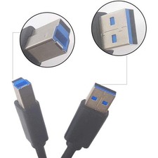 Three 6ft Dell SuperSpeed USB 3.0 Type A to B Male Cable Camera/Printer/Scanner picture