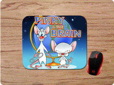 PINKY & THE BRAIN CLASSIC CARTOON CUSTOM MOUSE PAD PC GAMING HOME OFFICE GIFT picture