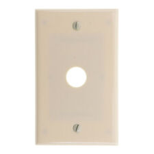 LEVITON 86017 TELEPHONE/CABLE WALL PLATE, 001-000 SIZE, 1 GANG, IVORY picture