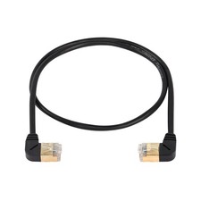 90 Degree Left to Right Angle Cat8 Ethernet Cable,High Speed 40Gbps 2000Mhz N... picture
