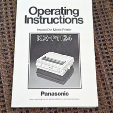 Panasonic Vintage KX-P1124 Impact Dot Matrix Printer User Manual Instructions picture