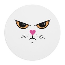 Cat Face Mouse Pad - Cute Kitty Design, Desk Accessory, Gaming Mouse Mat picture