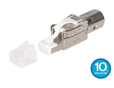 Monoprice Cat7 or Cat6A RJ-45 Field Connection Modular Plug | Shielded, 10 pack picture