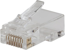 Klein Tools VDV826-762 Pass-Thru RJ45 CAT5e Modular Data Plugs 200 Pack Gold picture